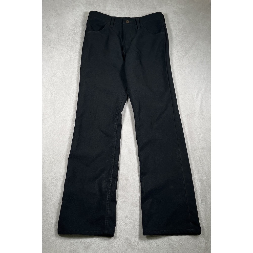 Vintage Wrangler Mens Bootcut Pants 32x32 Black Polyester  Western- Made in USA